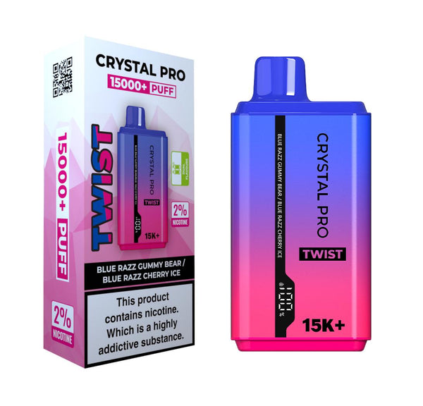Crystal Pro Twist 15000 Puffs Prefilled Vape 20mg -Box OF 5