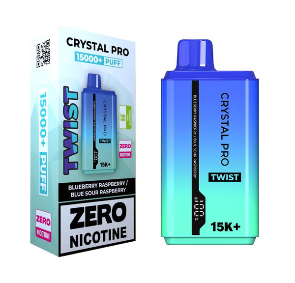 0% Crystal Pro Twist 15000 Puffs Pre-filled Vape-Box OF 5