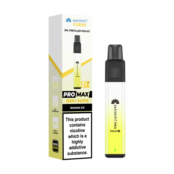 Hayati Pro Max S1 1000+ Puff Pre-Filled Pod Kit - Box of 10