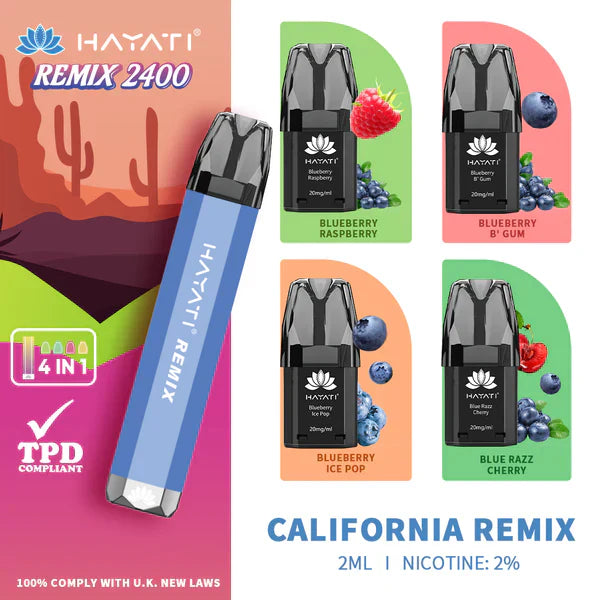 Hayati Remix 2400 Disposable Vape - Box of 5