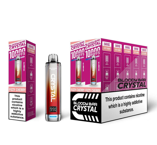 Bloody Bar Crystal 10000 Disposable Vape (20MG) TPD Compliant - Box of 5