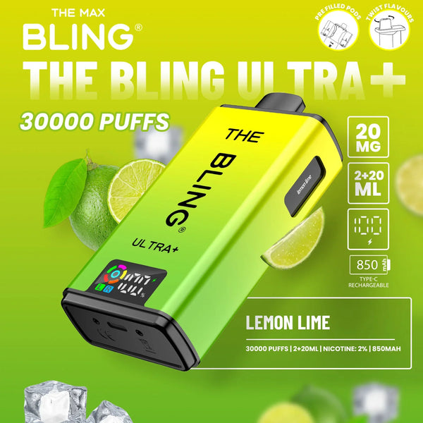 The Bling Ultra Plus 30k Puffs Prefilled Pod Vape - Box of 5