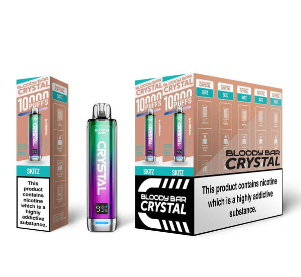 Bloody Bar Crystal 10000 Disposable Vape (20MG) TPD Compliant - Box of 5
