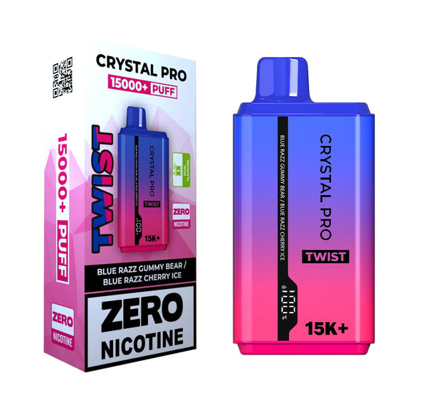 0% Crystal Pro Twist 15000 Puffs Pre-filled Vape-Box OF 5