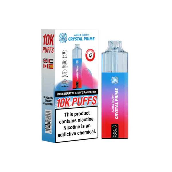 Crystal Prime Aura Bar 10000 Prefilled Pod Kit -Box of 5