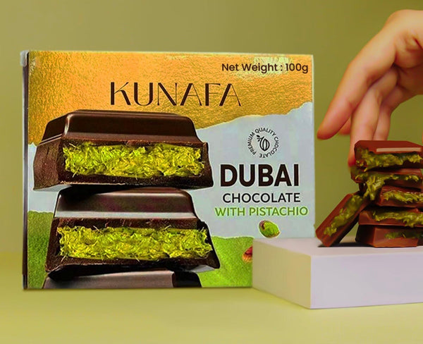 UKC Dubai Chocolate Kunafa with Pistachio, 100g-Box of 12