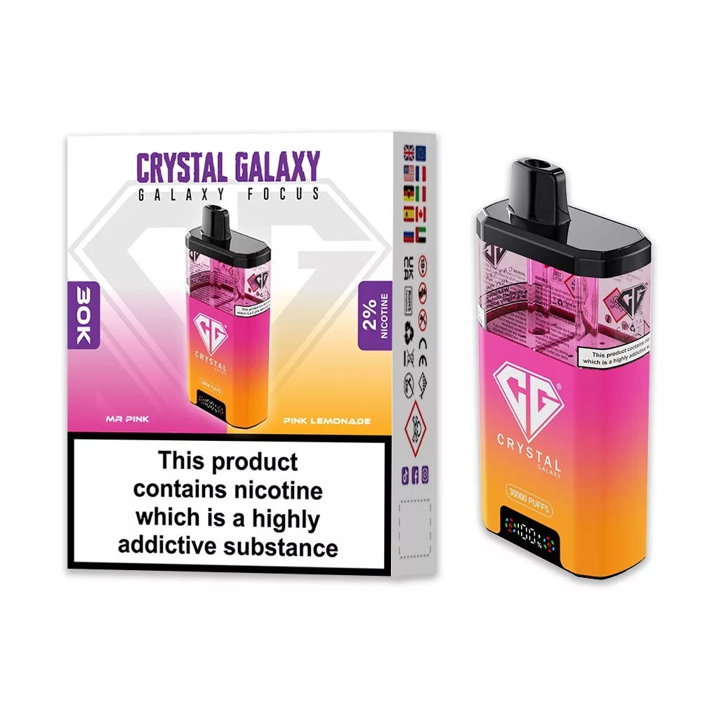 Crystal Galaxy Focus 2 30k Disposable Vape - Box of 5 | TPD compliant Prime Vapes Wholesale Crystal Galaxy Focus 2 30k Disposable Vape - Box of 5 | TPD compliant Prime Vapes Wholesale